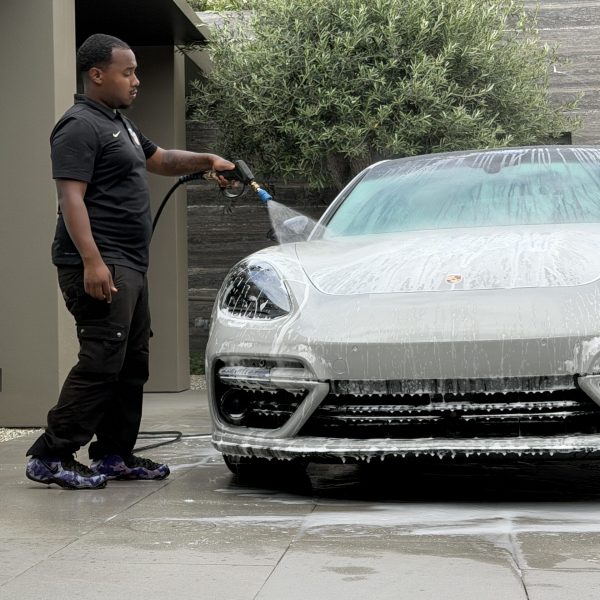 porsche being detailed in san diego